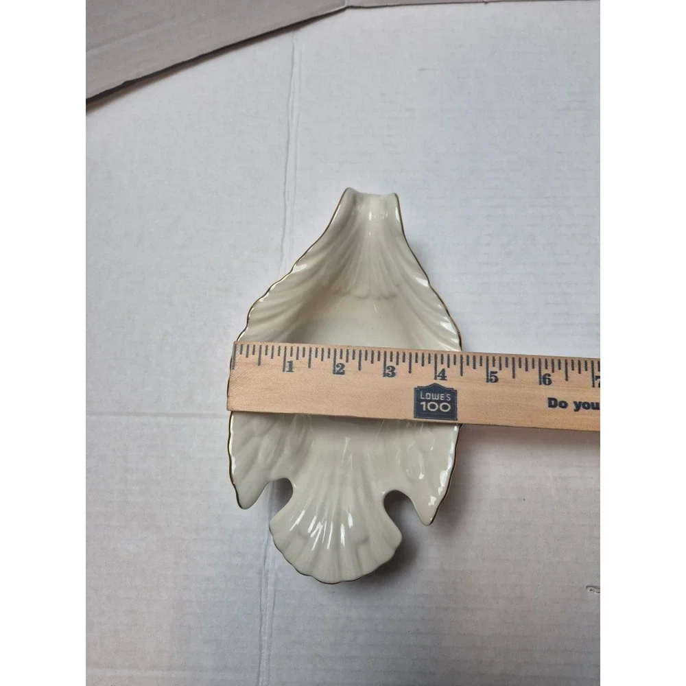 Lenox Ivory Bone China Dove Figural Bowl Gold Trim Made in USA Peace Bird‎ Candy